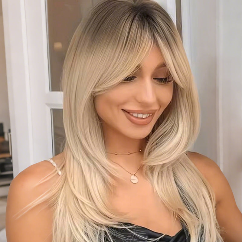 Top Layered Bangs Hairpiece dla kobiet z przerzedzonymi włosami